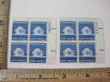 Two Blocks of Four 10 Cent We Hold these Truths U.S. Postage Stamps Scott #1510