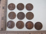 10 Wheat Pennies from 1910-1919