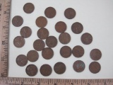 25 Wheat Pennies from 1930-1939