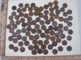 100 Wheat Pennies from 1940s-1950s