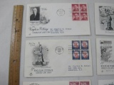 First Day Covers 1950s includes In God We Trust, Independence Hall, Paul Revere Patriot, Remember