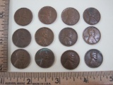 Twelve Wheat Pennies includes Two 1954 and Ten 1953