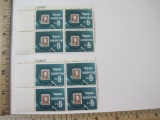 Two Blocks of Four 8 Cent Stamp Collecting U.S. Postage Stamps Scott #1474