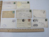 Lot of Late 1800s-Early 1900s Postmarked Envelopes and Advertising Covers