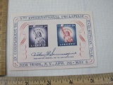 1956 5th International Philatelic Exhibition Liberty Stamp Souvenir Sheet