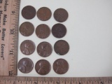 Twelve 1953 Wheat Pennies