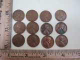 Twelve 1939 Wheat Pennies