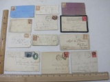 Lot of Late 1800s Postmarked Envelopes, some with correspondence