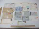 Lot of Postmarked Airmail Envelopes, WWII Era