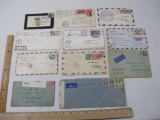 Postmarked Airmail Envelopes, Early 1900s-WWII Era