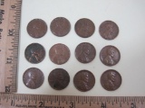 Twelve 1953 Wheat Pennies