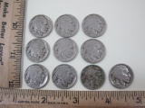 10 Buffalo Nickles including 1929, 1935 and more