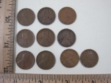 10 Wheat Pennies from 1917-1918