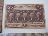 1862 US Fractional Currency, 25-cents Postage Currency