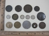 Foreign Coins from Italy, France, Great Britain and more including 1936 One Penny, 1941 5 Francs and