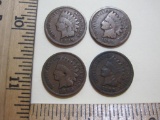 Four 1899 Indian Head Pennies