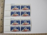 Two Blocks of Four 15 Cent Viking Mission to Mars U.S. Postage Stamps Scott #1759