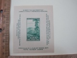 1937 Great Smoky Mountains 10-cent US Postage Stamp Souvenir Sheet fromm 43rd Annual Convention of