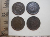 Four 1905 Indian Head Pennies
