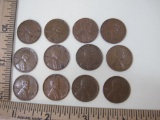 Twelve Denver Wheat Pennies includes Six 1951 , Five 1952, One 1950