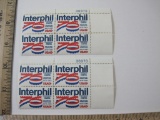 Two Blocks of Four 13 Cent Interphil U.S. Postage Stamps Scott #1632