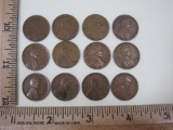 Twelve 1944 Wheat Pennies