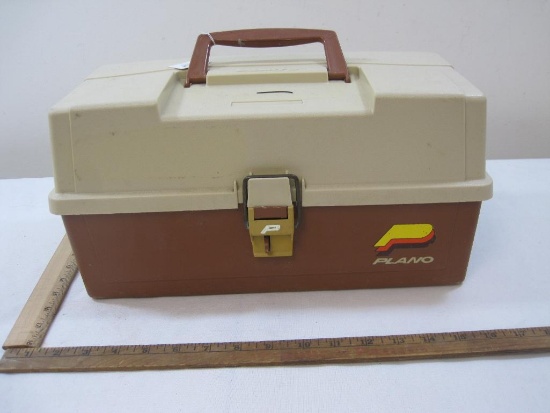 Plastic Plano Fishing Tackle Box includes Hooks, Bobbers etc.