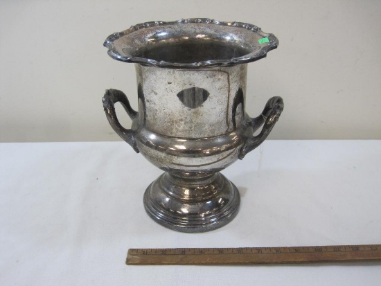 Silver Plate Vase Approx. 10 in Tall