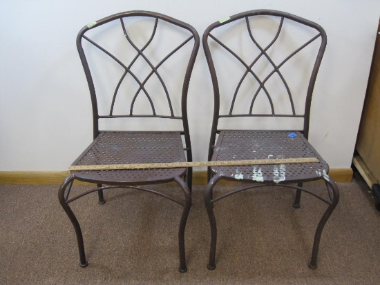 Two Metal Outdoor Chairs