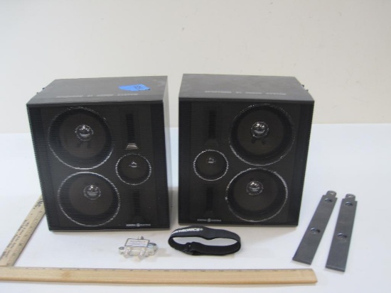 Two General Electric Spectrum VI Sound System Speakers