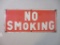 Vintage Porcelain NO SMOKING Sign, 20