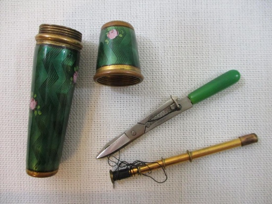 1930s Victorian Sewing Kit, marked Germany, 2 oz