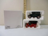 Set of 2 Ford Diecast Cars including 1926 Ford Fordor & 1909 Ford Model T Touring Car, in original