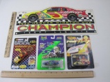 Terry Labonte 1996 Nascar Winston Cup Champion Plastic Sign and 3 Sealed Die Cast Cars/Talking Key
