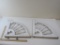 Two White Painted Wooden Carved Corner Wall Decorations