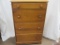 Wooden Dresser with 3 Drawers and Built in Desk with Lamp Approx 27x16x47