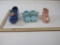 Three McCoy Pottery includes Blue Dutch Shoe Planter, Peach Mary Jane Shoe Planter and Blue Baby