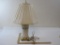 Vintage White and Gold Lenox Table Lamp, 23 Inches Tall
