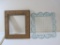 Wooden Gold Painted Leaf Pattern Frame and Metal Wire Wall D?cor