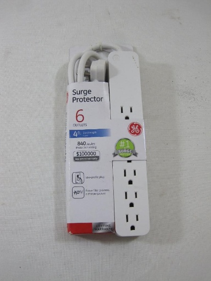 General Electric Surge Protector 6 Outlet 4 Foot Extension Cord