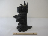 Metal Schnauzer Statue Approx 14 inches tall