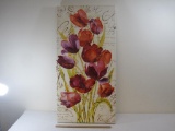 Canvas Print with Oil Painting of Tulips Aprrox 40x20