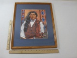 Framed Printing of American Indian by Carole Paczolt