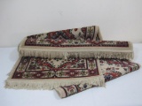 Two Ispahan 100% Worsted Wool Rugs, One 32x43 and One 24x8 feet 3 inches