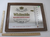 Whiteside Blended Scotch Whiskey Framed Bar Mirror Thermometer