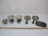 Assorted Kitchen Ware Silver Plate Tin and More