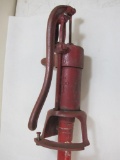The Deming Co Salem Ohio Antique Cast Iron Red Well Water Hand Pump AS IS Condition Approx 42 inches