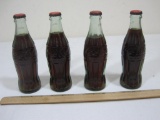 Four Vintage Glass Coca-Cola Bottles Marked Birmingham Alabama, Columbus Georgia, Atlanta Georgia