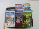Children's VHS and DVDs including A Bugs Life, Home Alone, Thomas the Tank Engine, Bob The Builder,