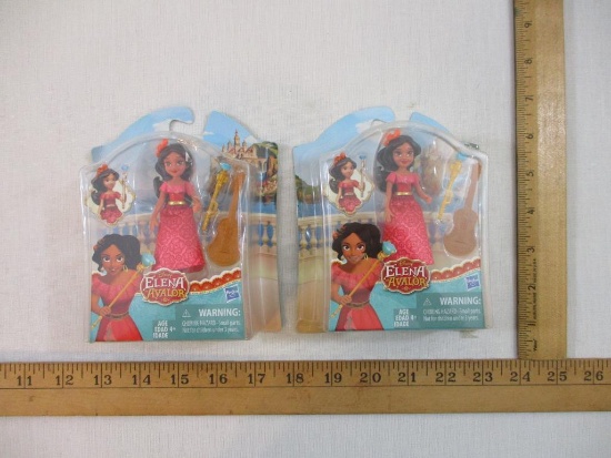 Two Disney Elena of Avalor Action Figures, new in package (1 package is unsealed), 2016 Hasbro, 4 oz